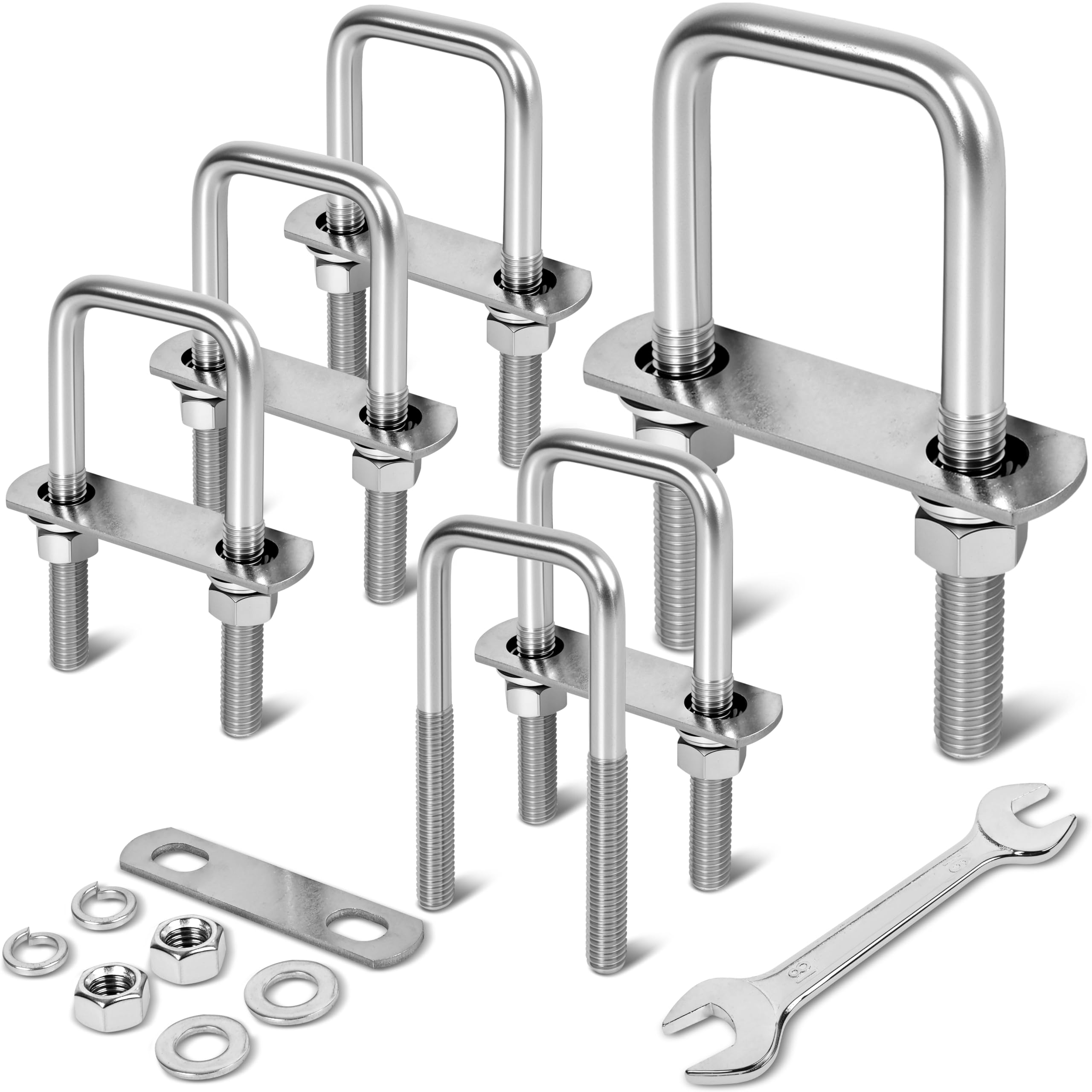 M12 Stainless Steel U-Bolts - 4 Sets Kit -10