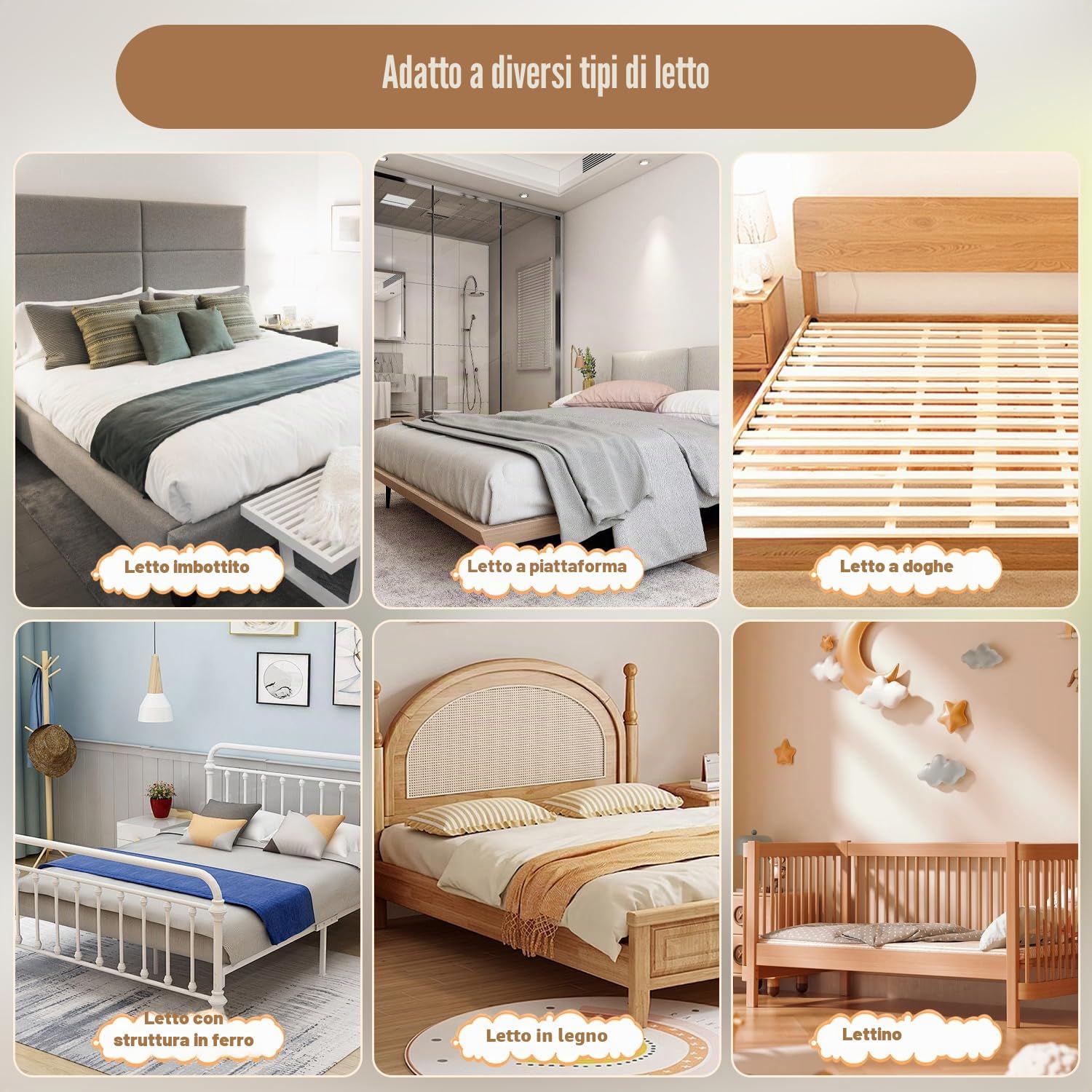 Griglia di protezione per letto, 120 cm, regolabile in altezza, per lettino, portatile, per viaggi, facile da montare
