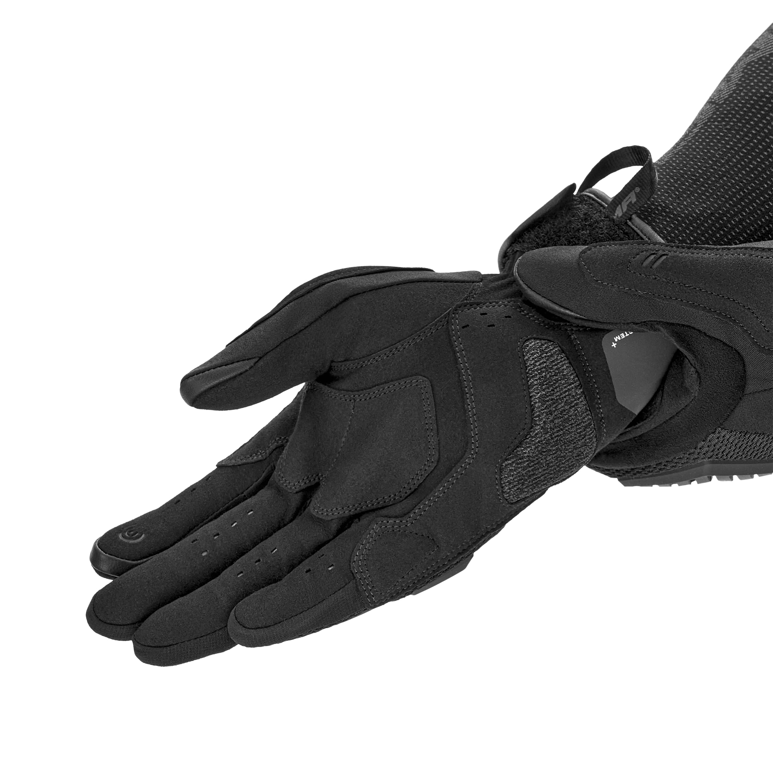 SHIMA STREAM Motorrad Handschuhe Damen Kurze Sommer Motorradhandschuhe Schutz Schutzkleidung Touchscreen Motorcycle Belüftet Verstärkt Leicht Motorbike Sommerhandschuh (Frauen, Schwarz, XS)