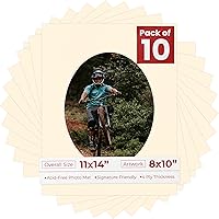 Vista 166 de Tapete de 11 x 14 pulgadas, corte biselado para fotos de 8 x 10 pulgadas, diseño de ante beige precortado, apertura de tablero ovalado, sin ácidos