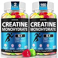 Creatine Monohydrate Gummies - Clean Creatine for Women Men for Muscle Strength, Improving Endurance & Post Workout Recovery - Creatine Supplement Mixed Fruit Flavors (160 Gummies)