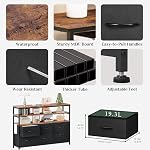 TV Stand with Drawers,Television Stand,Entertainment Center for 32/45/55/65 inch TVs,Console Table,6 Drawer Dresser,Fabric Chest of Drawers with Shelves, for Living Room, Bedroom