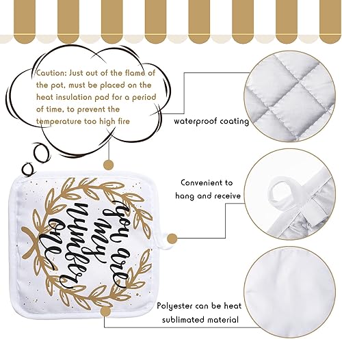 Miniatura 4 de El juego de 12 guantes de horno de sublimación en blanco incluye guantes de horno resistentes al calor por sublimación en blanco y soportes para