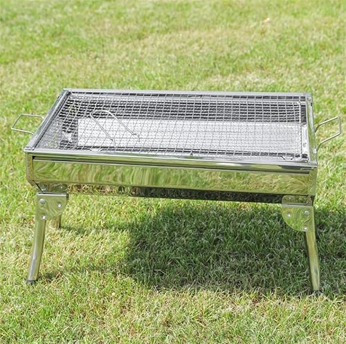 Miniatura 4 de Parrilla de carbón portátil para barbacoa, parrilla de carbón ligera simple para acampar al aire libre, viajes, parrilla de carbón portátil
