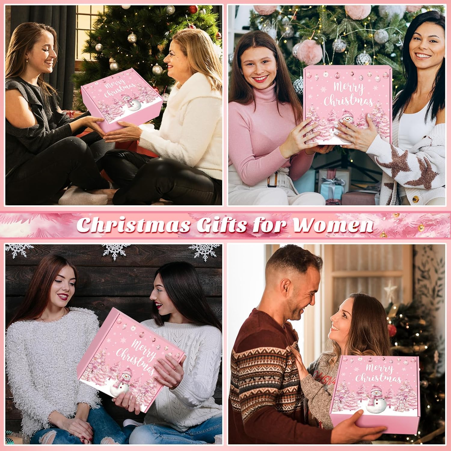 Christmas Gifts for Women Pink, Womens Christmas Gift Set 2025, Xmas Gifts Baskets, Snowman Presents for Women, Coworkers, Teacher, Sister, Mom, Wife, Friend, Secret Santa Gift - Image 6