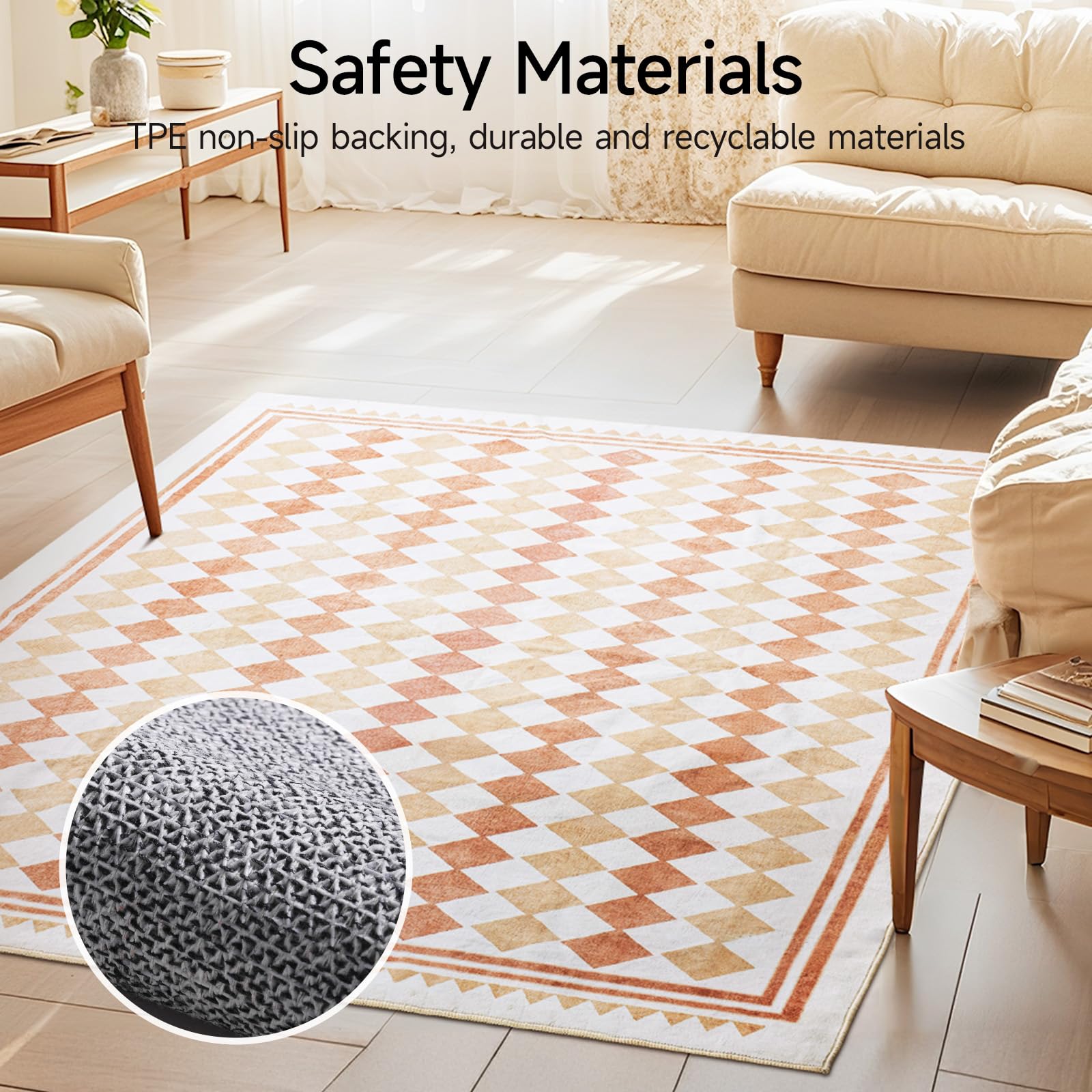 iHeroo Tappeto Salotto Moderno 80x150cm, Tappeto Morbido e Antiscivolo, Tappeto Lavabile in Lavatrice, Perfetto per Soggiorno e Sala da Pranzo