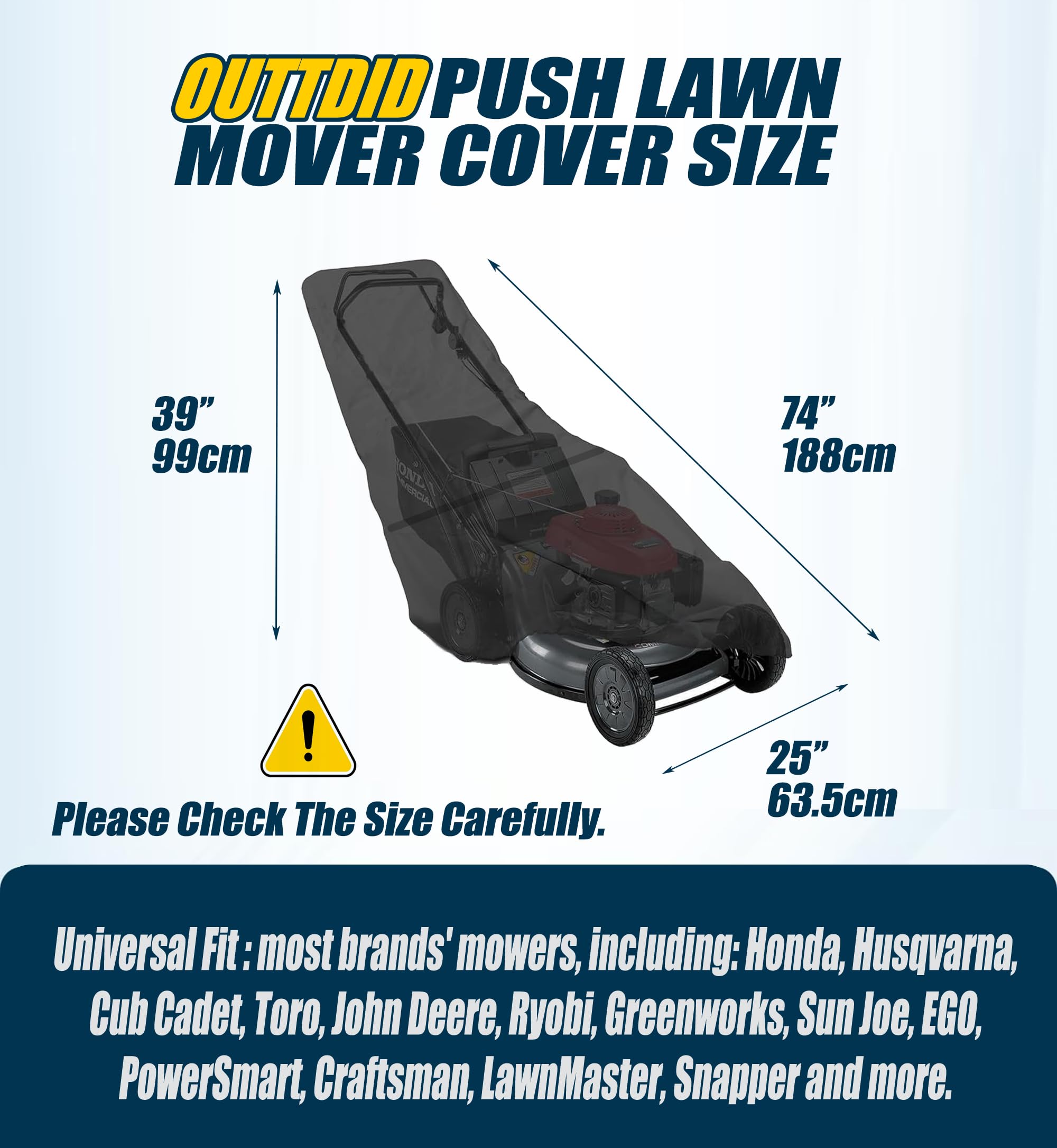 Copertura Per Tosaerba TitanCovers – Impermeabile In Poliestere 600D Con Doppio Cordino, Protezione Anti Pioggia E Polvere Per Tagliaerba