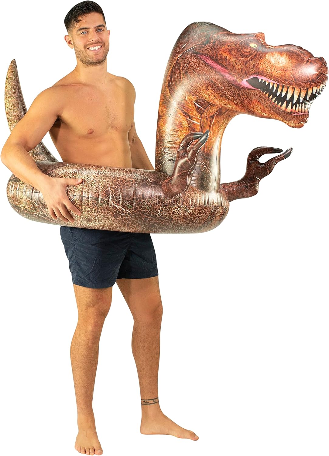 Poolcandy Inflatable 40" inch Animal Pool Tubes & Swim Rings (T-Rex Dinosaur Tyrannosaurus Rex 40" Dino Pool Tube)
