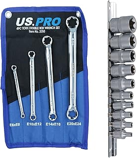 Female Torx Star E Sockets E4 â€“ E18 10pc Set + 4pc Torx Spanners E6 â€“ E24