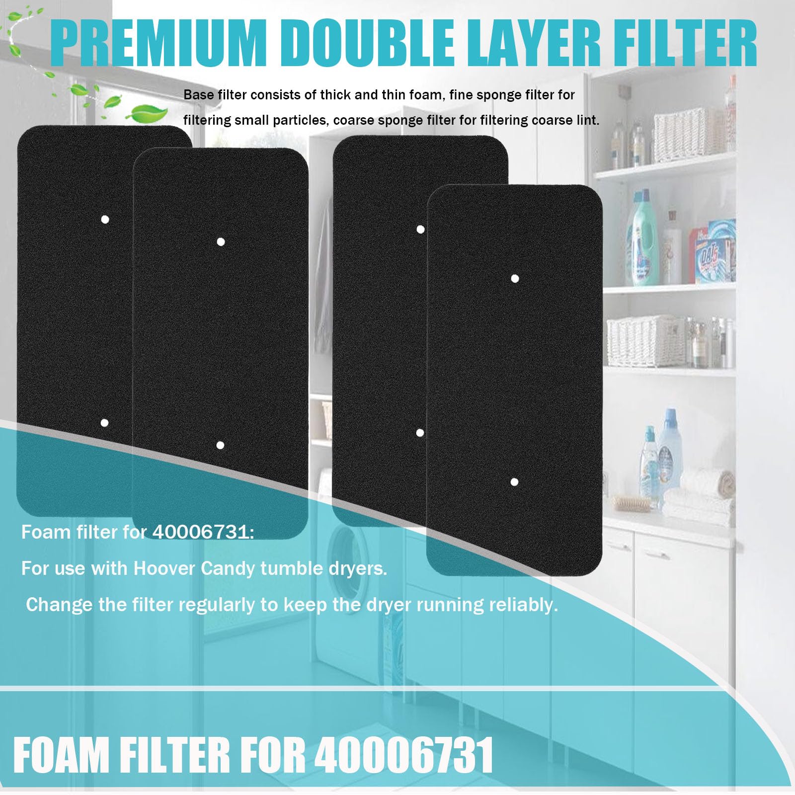 vhbw filtro in spugna compatibile con Candy EVOH 971NA2T 31100628, EVOH