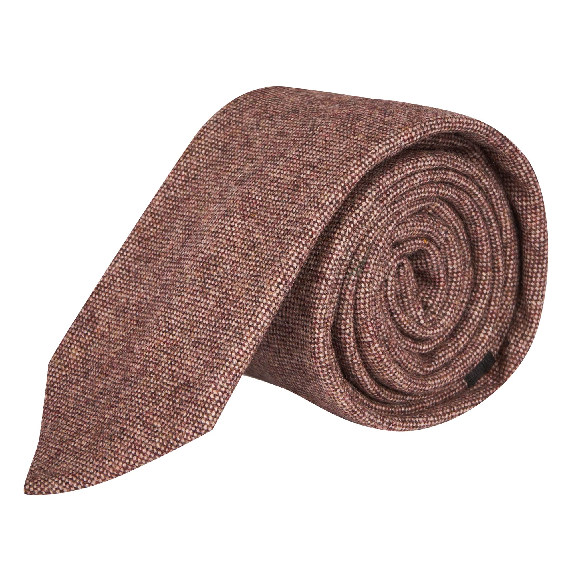 King & Priory Highland Weave Burgundy Tie, Necktie