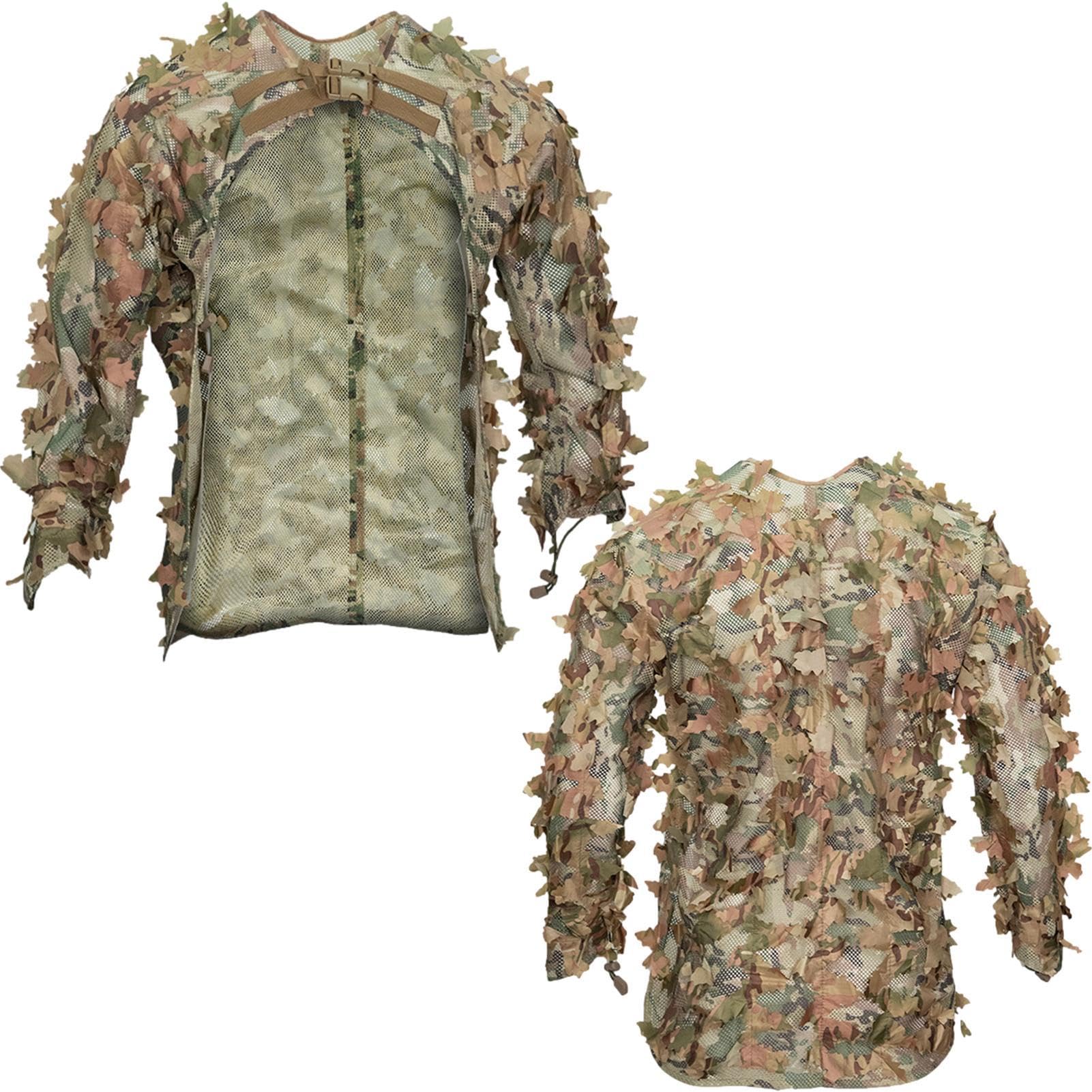 Ghillie Suit - Tuta da Cacciatore Traspirante, Abbigliamento da Caccia Mimetico | Abbigliamento da Caccia Mimetico per Attrezzatura da Paintball, Abbigliamento Mimetico da Caccia nei boschi per fot