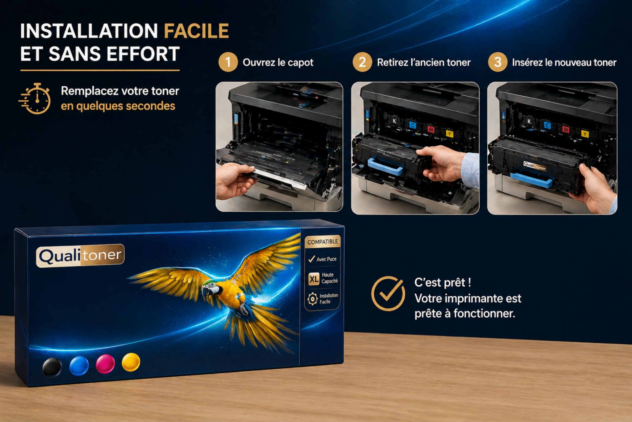 Bac de récupération de Toner usagé Compatible Brother WT229CL 50000 Pages