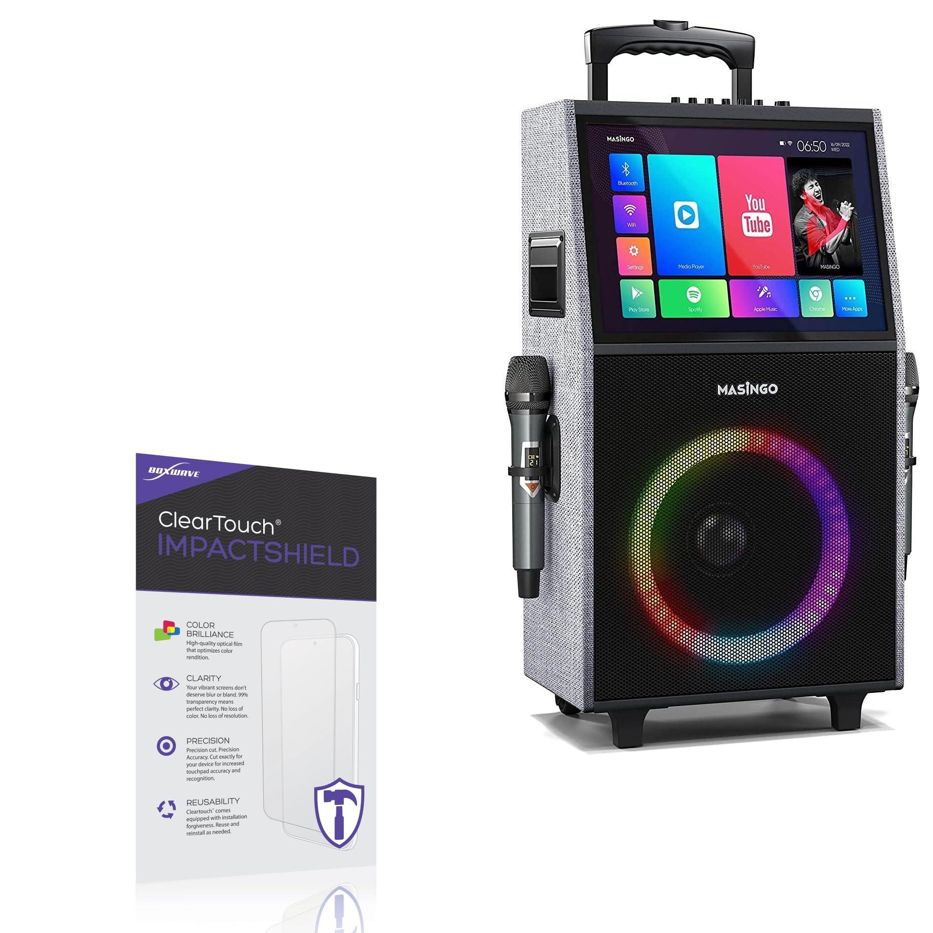 BoxWave Screen Protector Compatible with MASINGO Allegro X8 - ClearTouch ImpactShield (2-Pack), Impenetrable Screen Protector Flexible Film