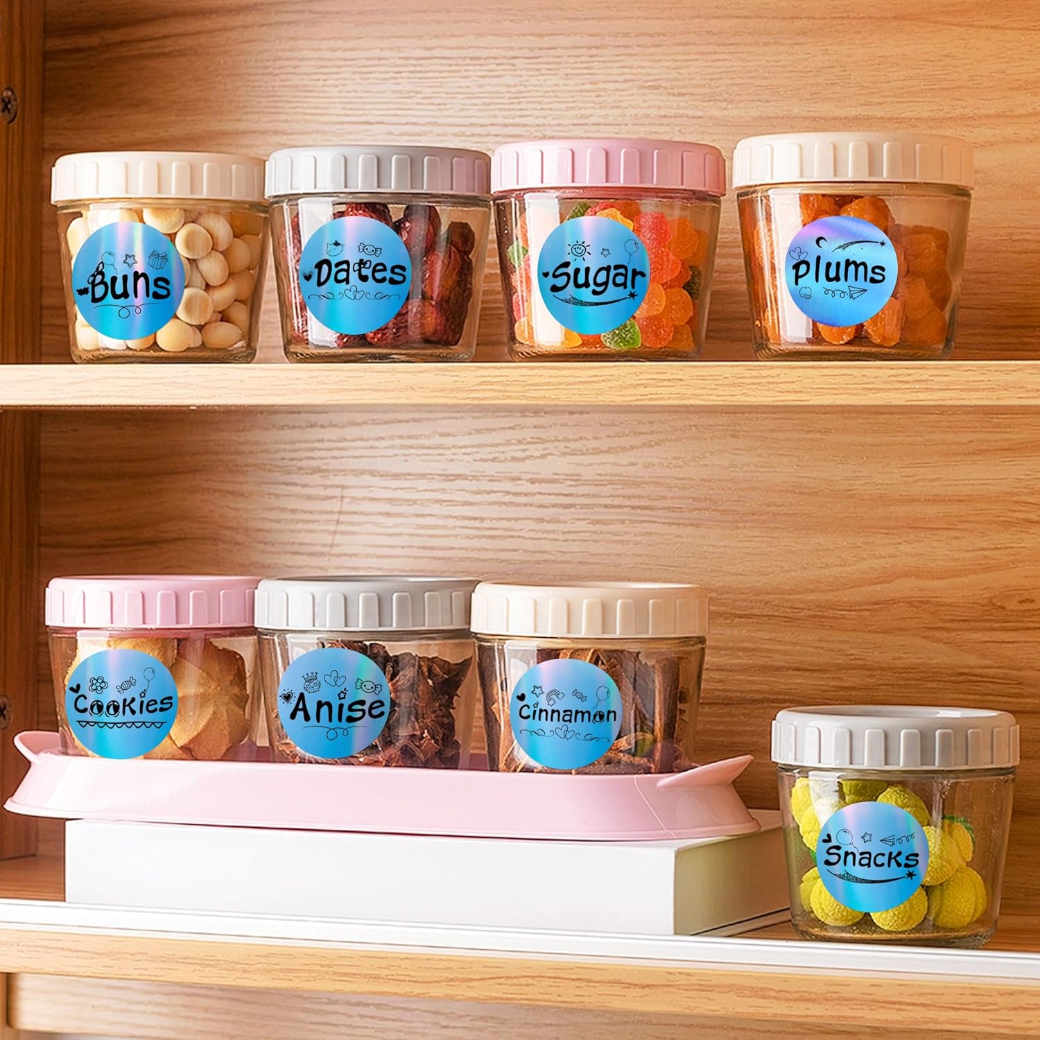 JOYIT 2'' Blue Holographic Thermal Labels - 400pcs Round Thermal Printer Labels, Waterproof Thermal Printer Stickers for Logo Design, Name/Price Tag, Thanks Card, Address, QR Code, 400 Labels(Blue) - Image 4