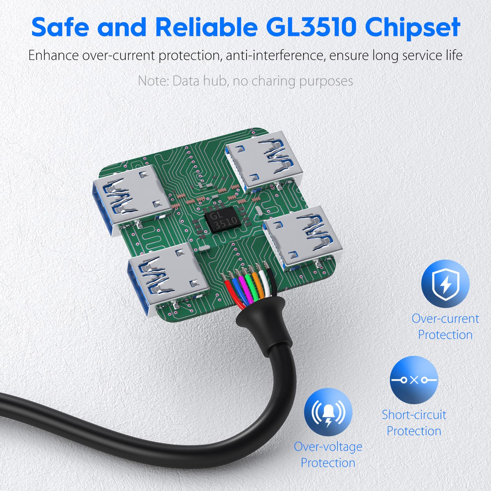 ICZI Hub USB 3.0 Sdoppiatore 4 Porte USB3.0 Adattatore alta Velocità 5Gbps compatibile con Macbook Pro, Mac Mini, Surface, HP Lenovo Acer Dell Laptop