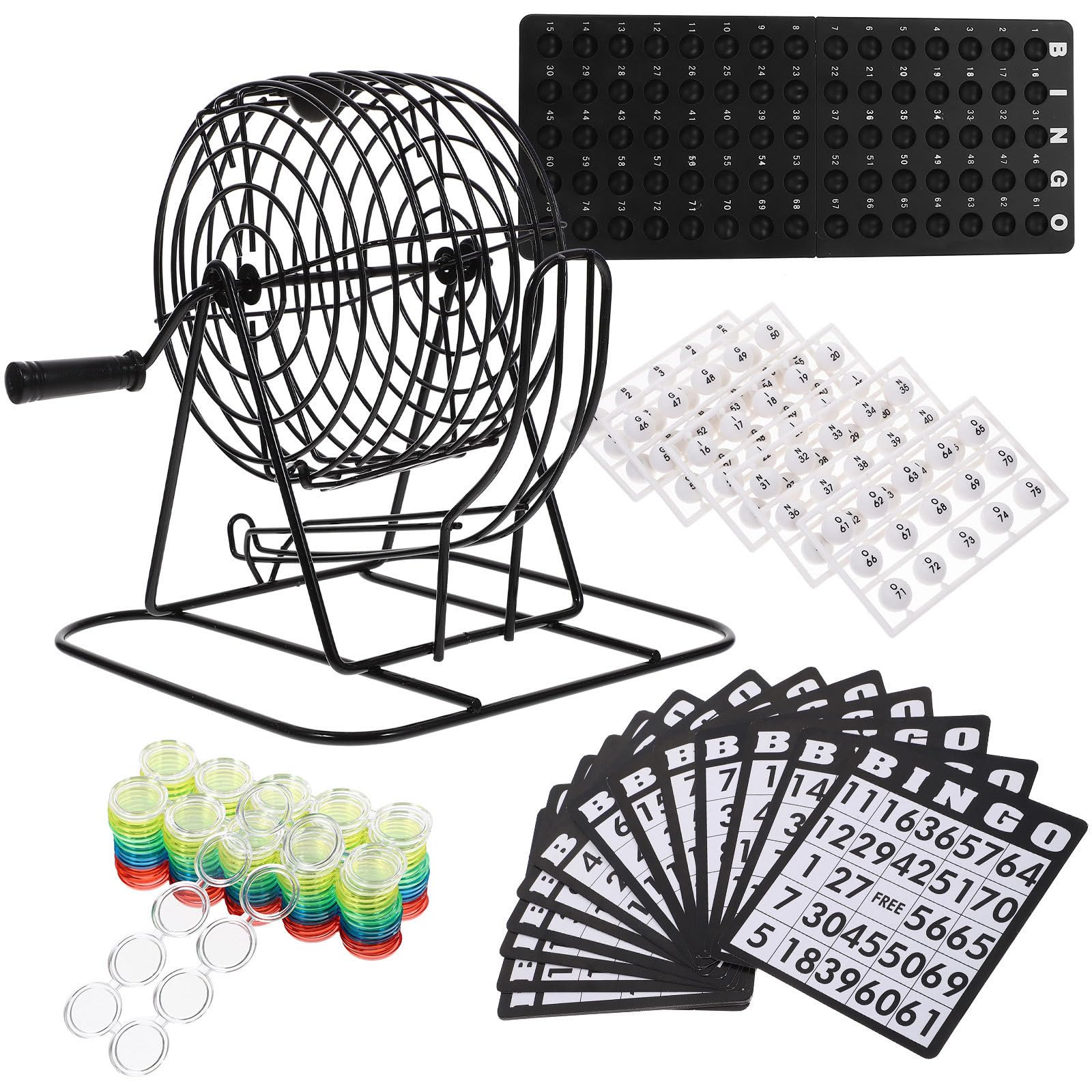 Jeu de Loterie de Bureau Bingo en Fer Noir pour Bars