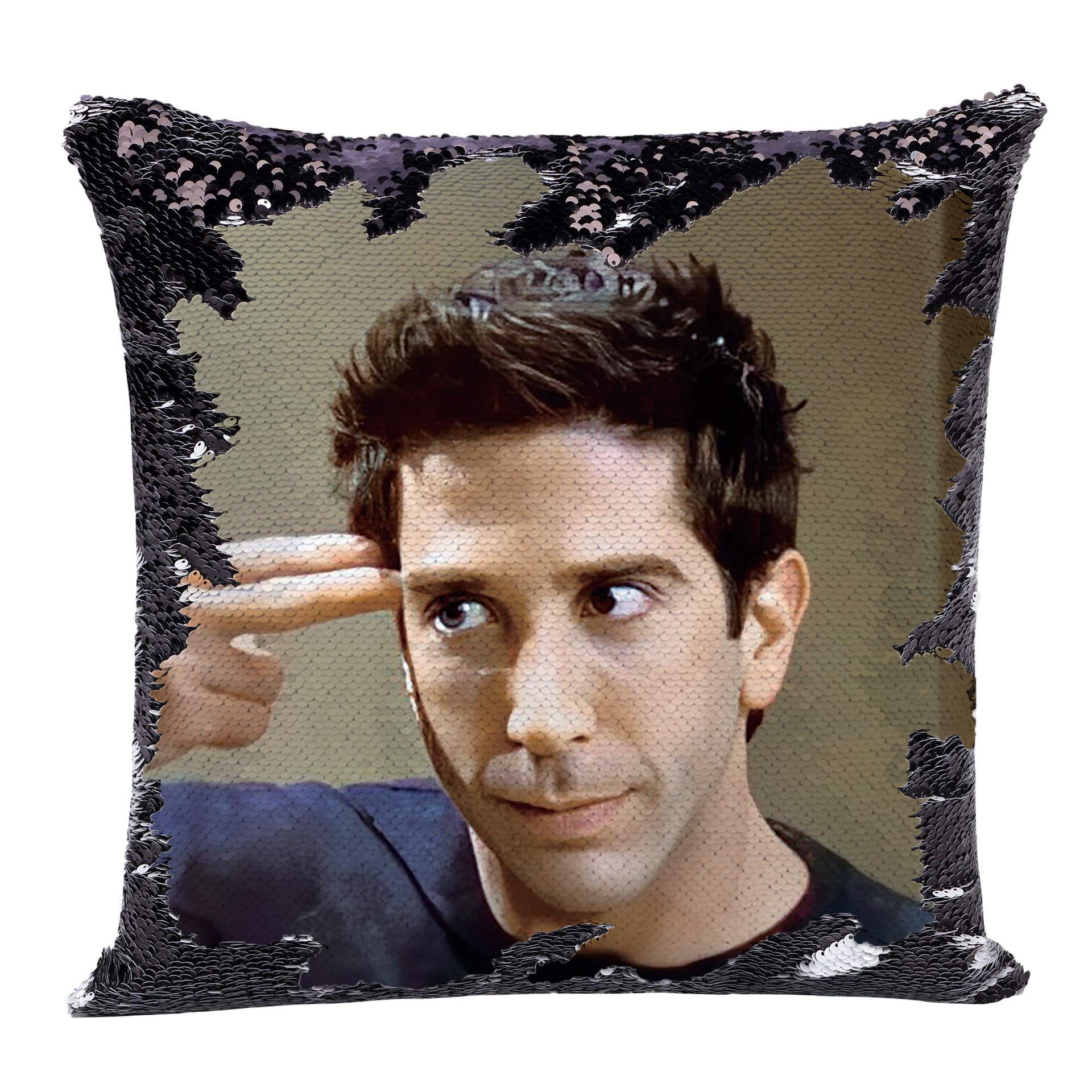 elephant sequin pillow