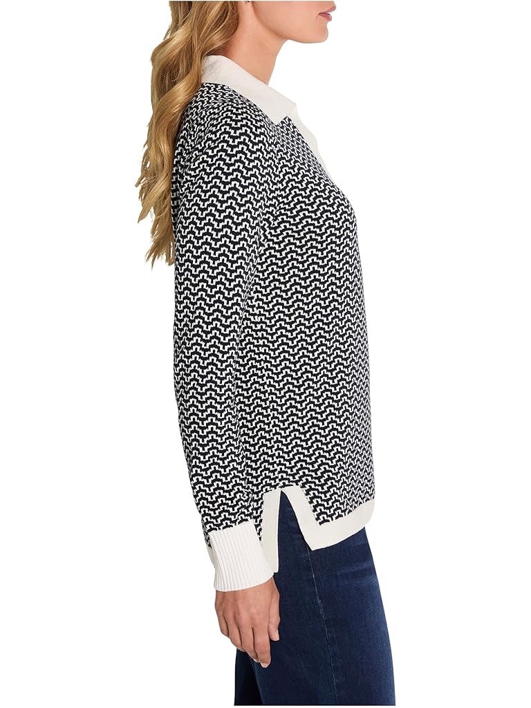 Multi NIC+ZOE Two Tone Jacquard Sweater