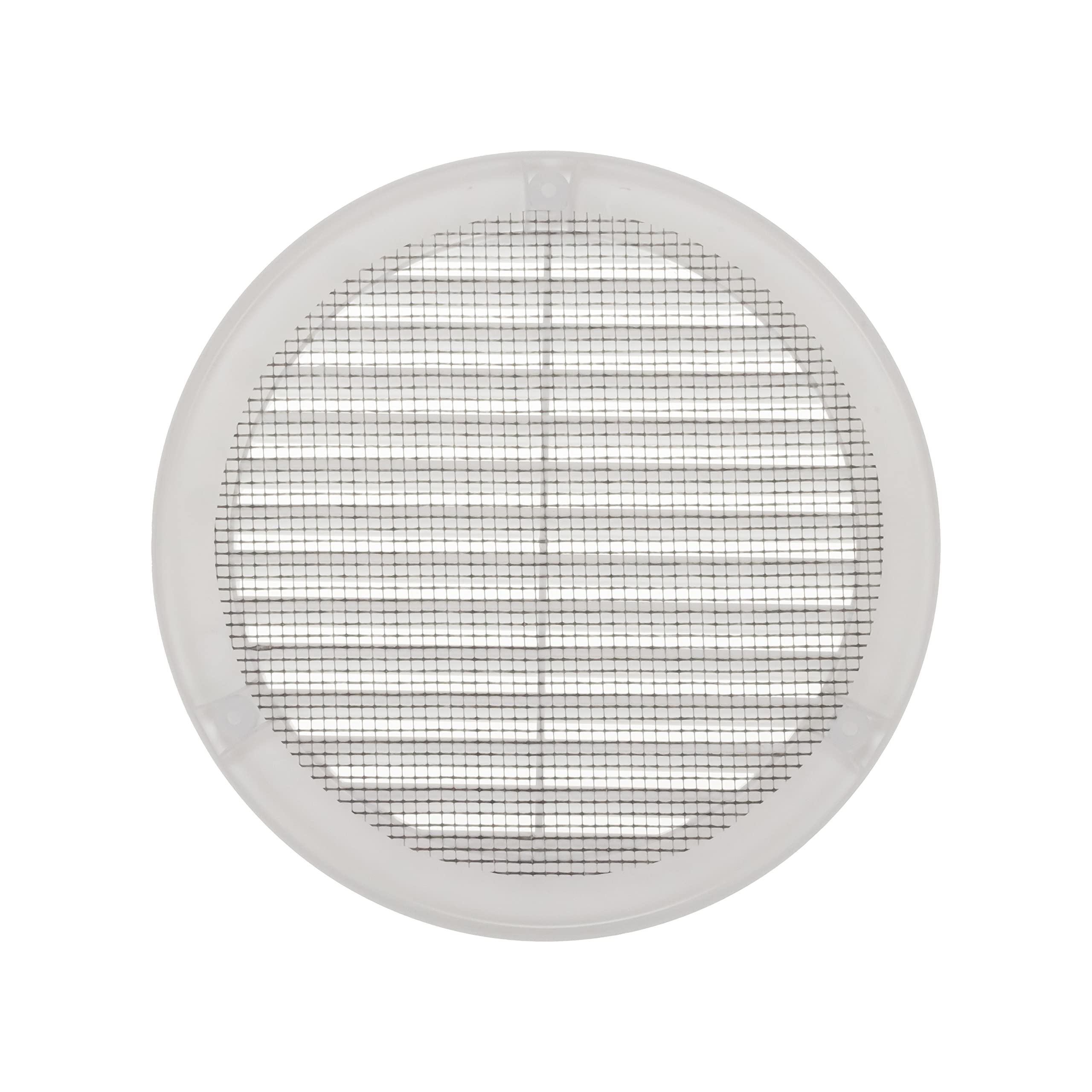 Vent Systems 150 mm / 6" Inch (Opening Dimensions) White Soffit Vent Cover, Plastic Round Air Vent Grille - Image 2