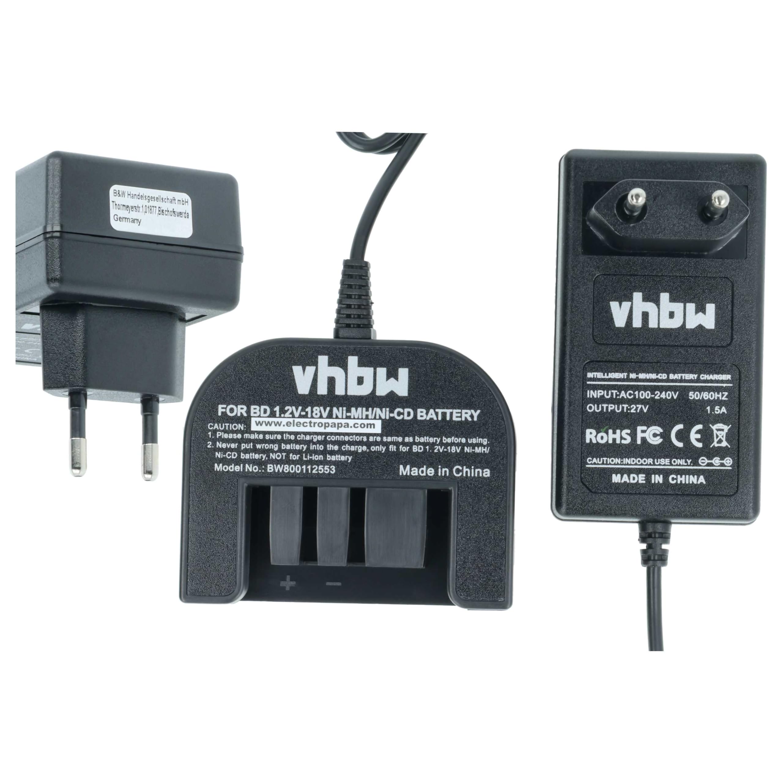 vhbw Cargador Compatible con Black & Decker Firestorm FS120B