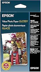 Epson Papel fotográfico brilhante, 10 x 15 cm, 100 folhas (S400034)