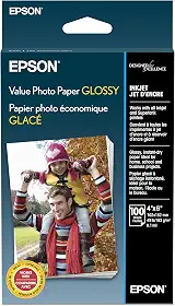Epson Papel fotográfico brilhante, 10 x 15 cm, 100 folhas (S400034)