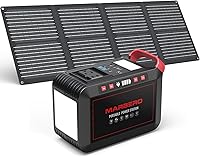 Vista 12 de MARBERO- Estación de energía portátil de 200 W, 148 Wh, generador solar, banco de energía portátil con salida de CA de 110 V, CC, USB QC3.0