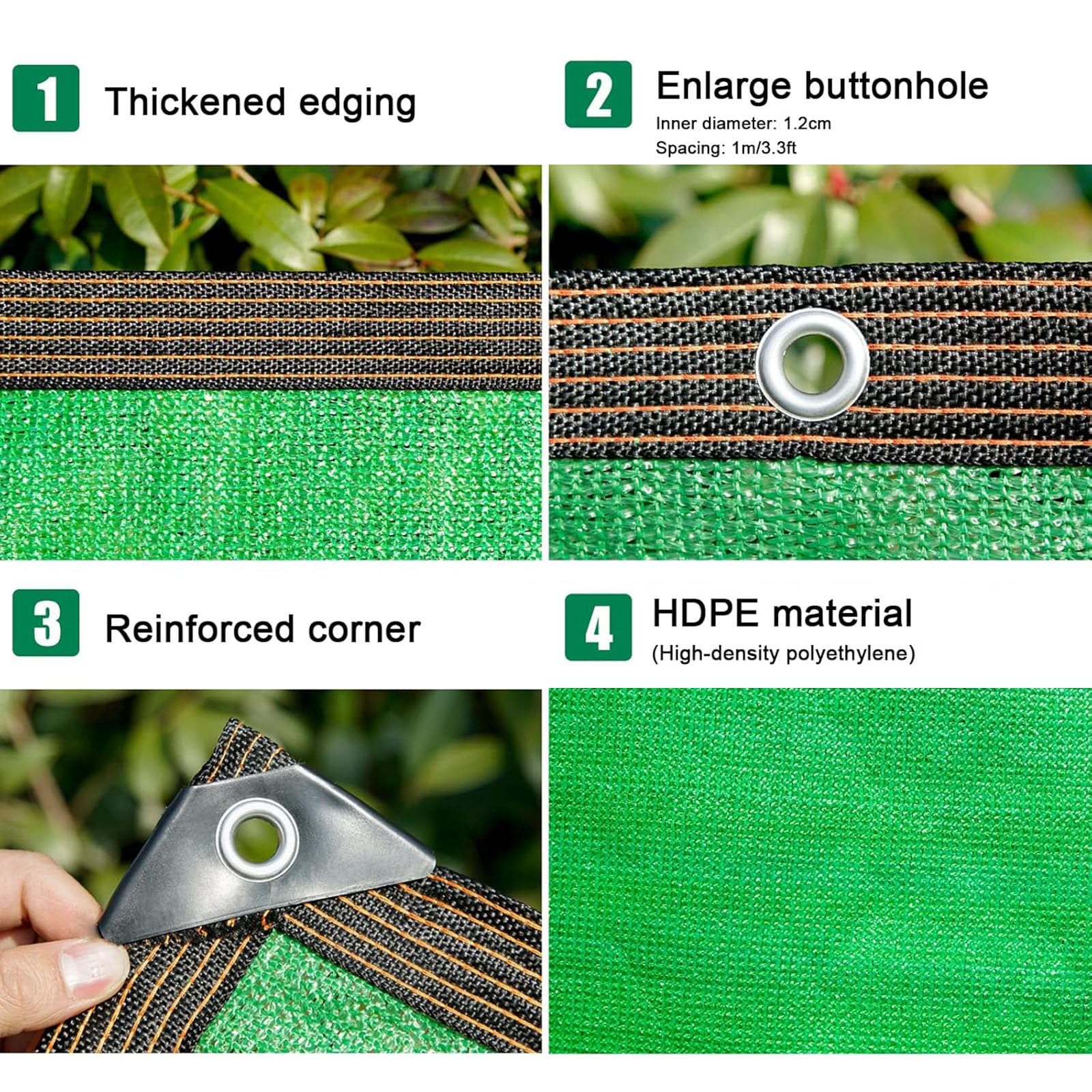 Malla de privacidad verde con 80 % de bloqueo UV para invernadero, 6 x 10 m, ideal para jardinería, patio, piscina y patio trasero