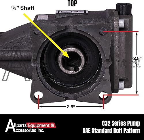 Miniatura 5 de 4300059 Simpson AAA Kit de bomba de repuesto de émbolo triplex horizontal, 2.5 GPM  3700 PSI máximo con eje hueco de 34 pulgadas