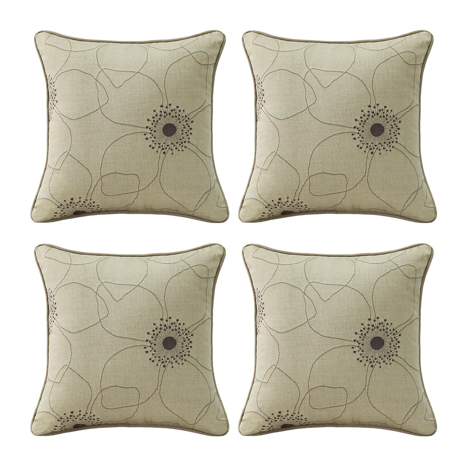 Supdurplus Outdoor Sunbrella Decorative Pillows Pack of 4, 18" x 18" Outdoor Pillow Set for Couch Bed Throw Patio Sofa, Allure Dusk