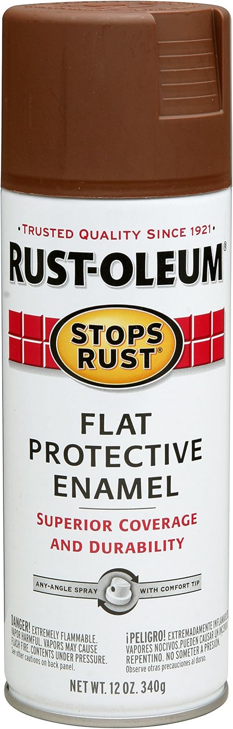 Rust-Oleum 7776830-6PK Stops Rust Spray Paint, 12 Oz, Flat Black, 6 Pack - - 