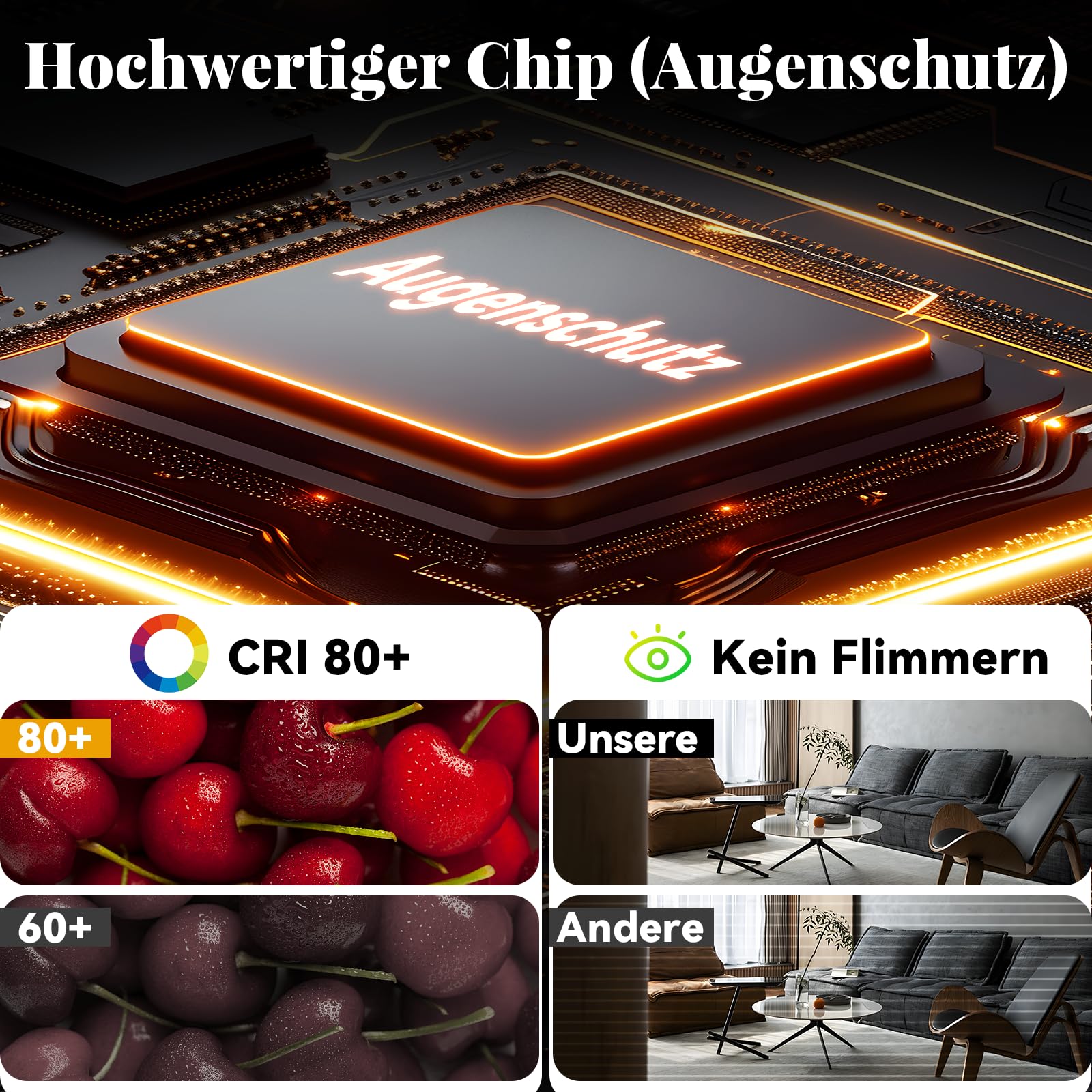 CBJKTX Deckenlampe LED Deckenleuchte Schlafzimmer - Schwarz Wohnzimmerlampe | Dimmbar mit Fernbedienung küchenlampe Modern Design Schlafzimmerlampe Flurlampe für Wohnzimmer Arbeitszimmer küche