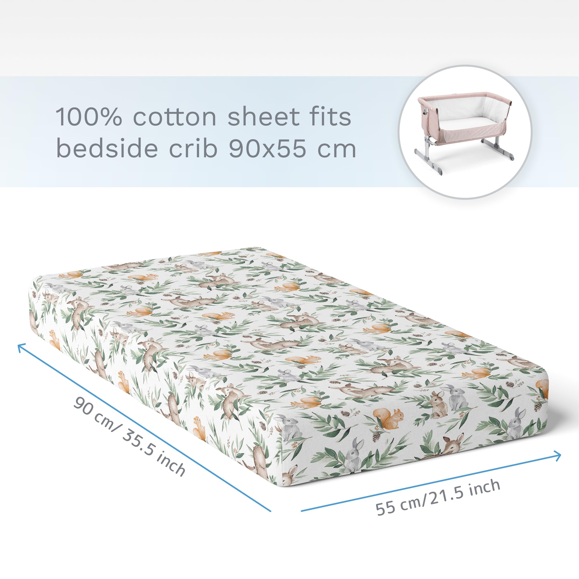 Baby Comfort Nursery 100% Cotton Fitted Sheet fits 140x70 cm Cot Bed Mattress (Safari Cars) — view 117