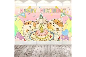 Guinea Pig Party Backdrop: Capture Delightful Moments with Our Adorable Photo Booth Prop