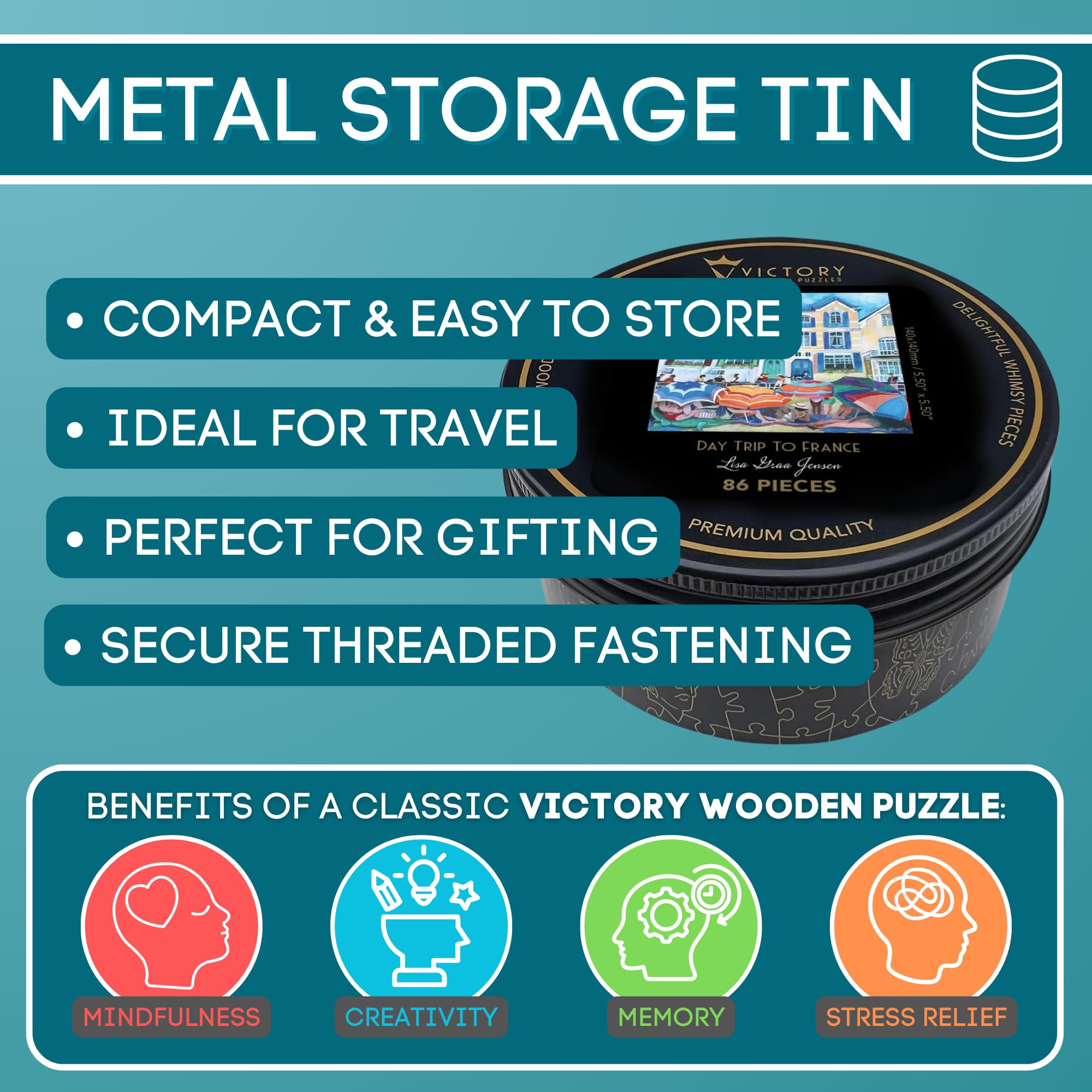 Victory Wooden Puzzles, ‘Sir Nigel Gresley’ Miniature Jigsaw Puzzle for Adults - Image 3