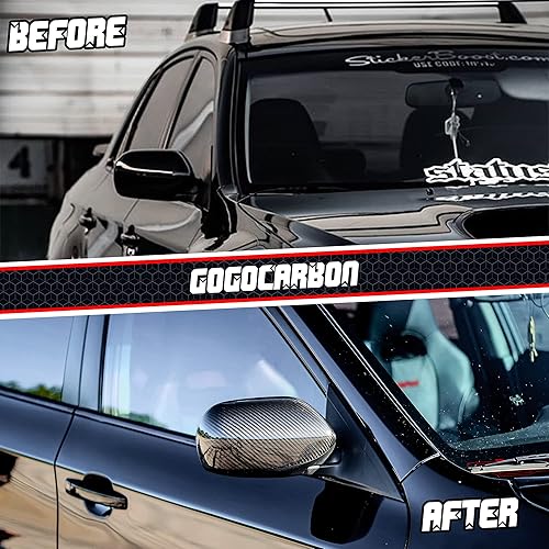 Miniatura 3 de GOGOCARBON Cubierta de espejo para Subaru WRX STIWRX 2008-2014 USDM carbono seco decorativo I NO luz intermitente I ligero fuerte con revestimiento