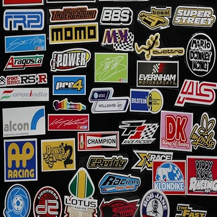 Amazon Co Jp 大量レーシングpvc防水ステッカー工具箱 Usdm車シールセット厳選オートバイデカールアメ車世田谷ベース風ハコスカヘラフラ 並行輸入品 51枚セット 車 バイク