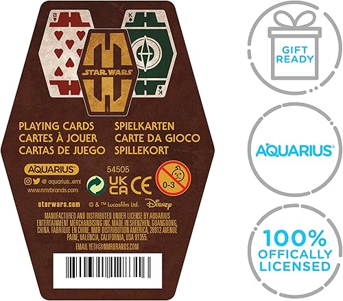 Miniatura 2 de AQUARIUS Star Wars Sabacc Premium - Baraja de cartas con temática de Star Wars Sabacc para tus juegos de cartas favoritos - Mercancía y