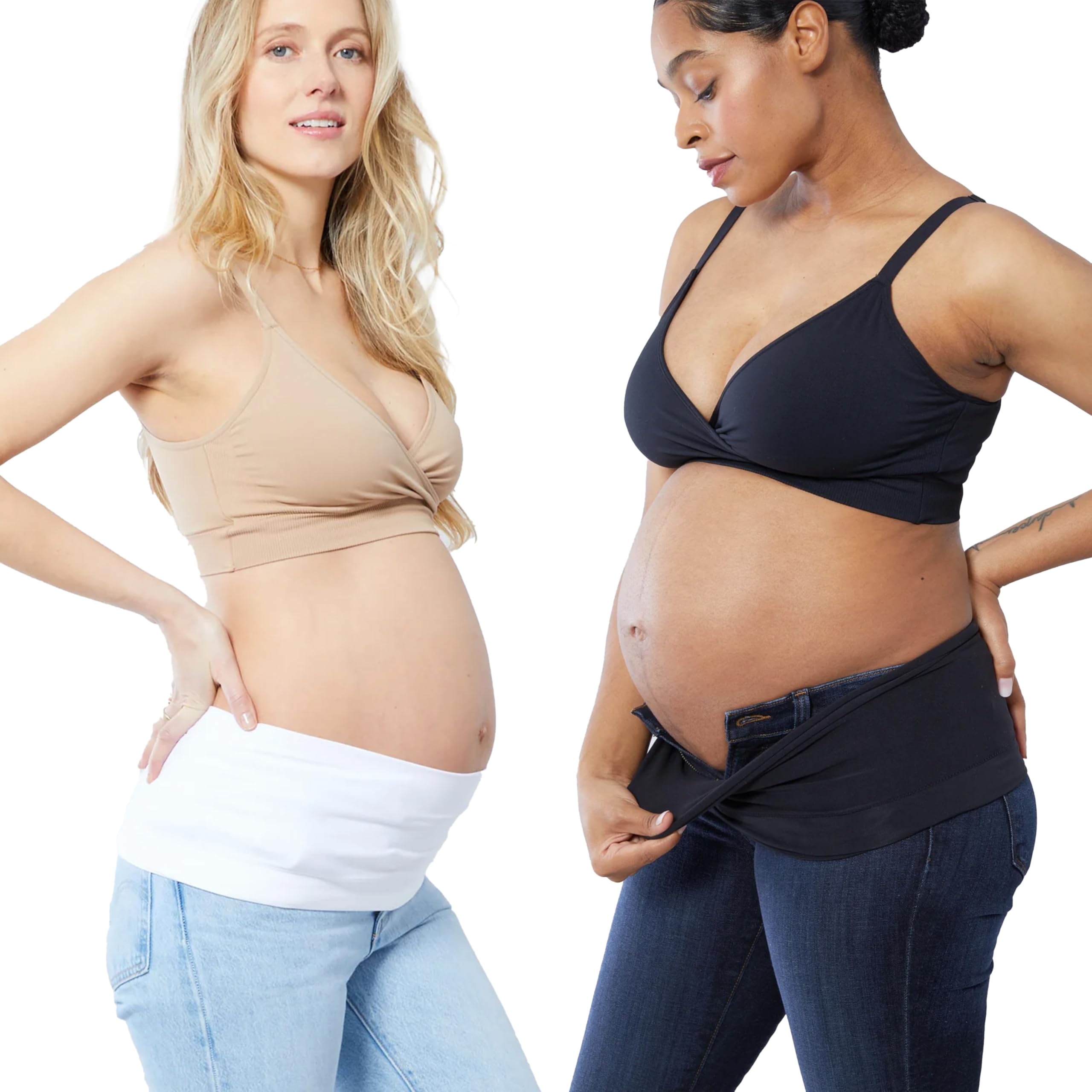 Ingrid & Isabel Bellaband - Seamless Maternity Belly Band for Women - Essential Pregnancy Postpartum Jeans & Pants Extender