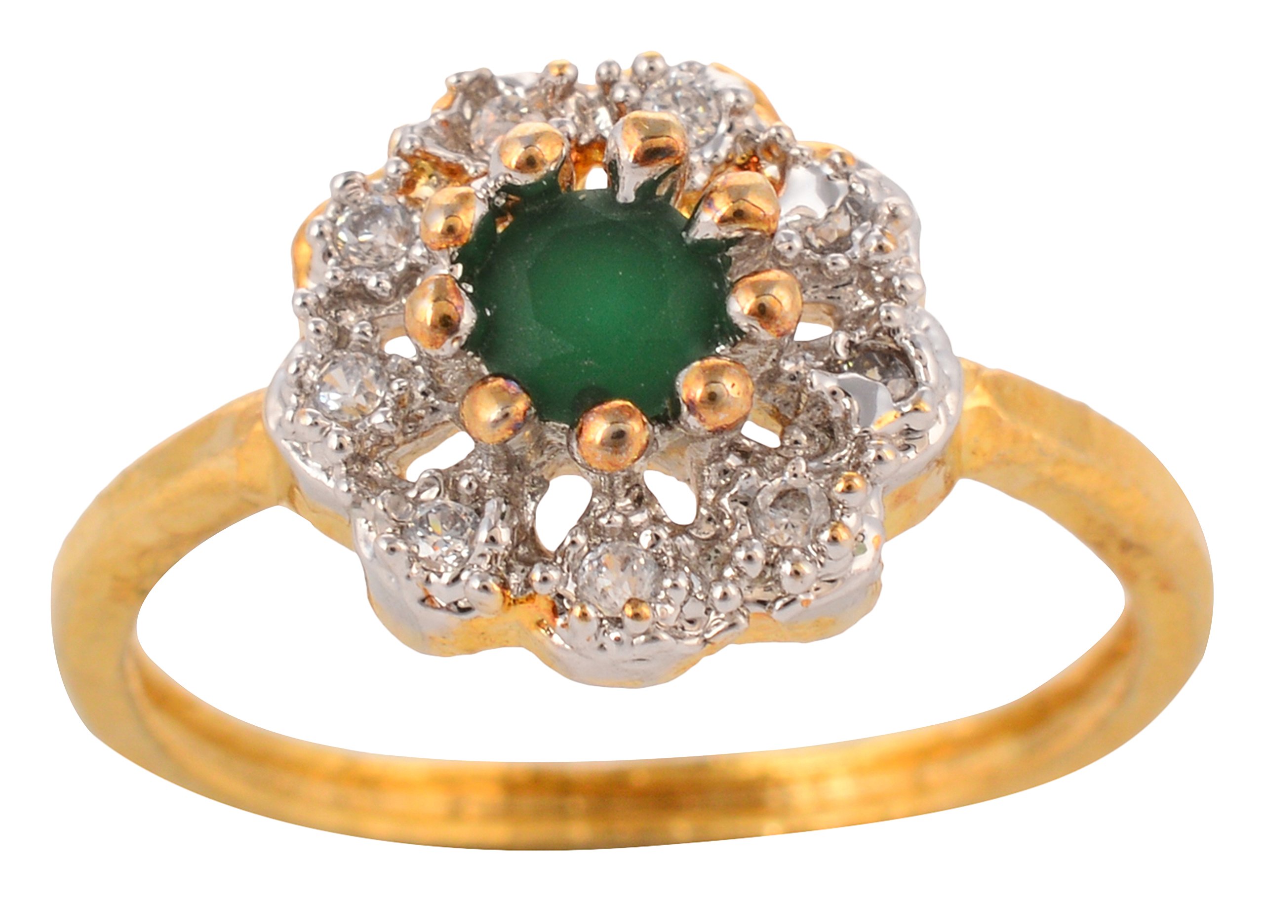 Crystal Gold Plated Ring for Girls - Size: 6 (CRY006)