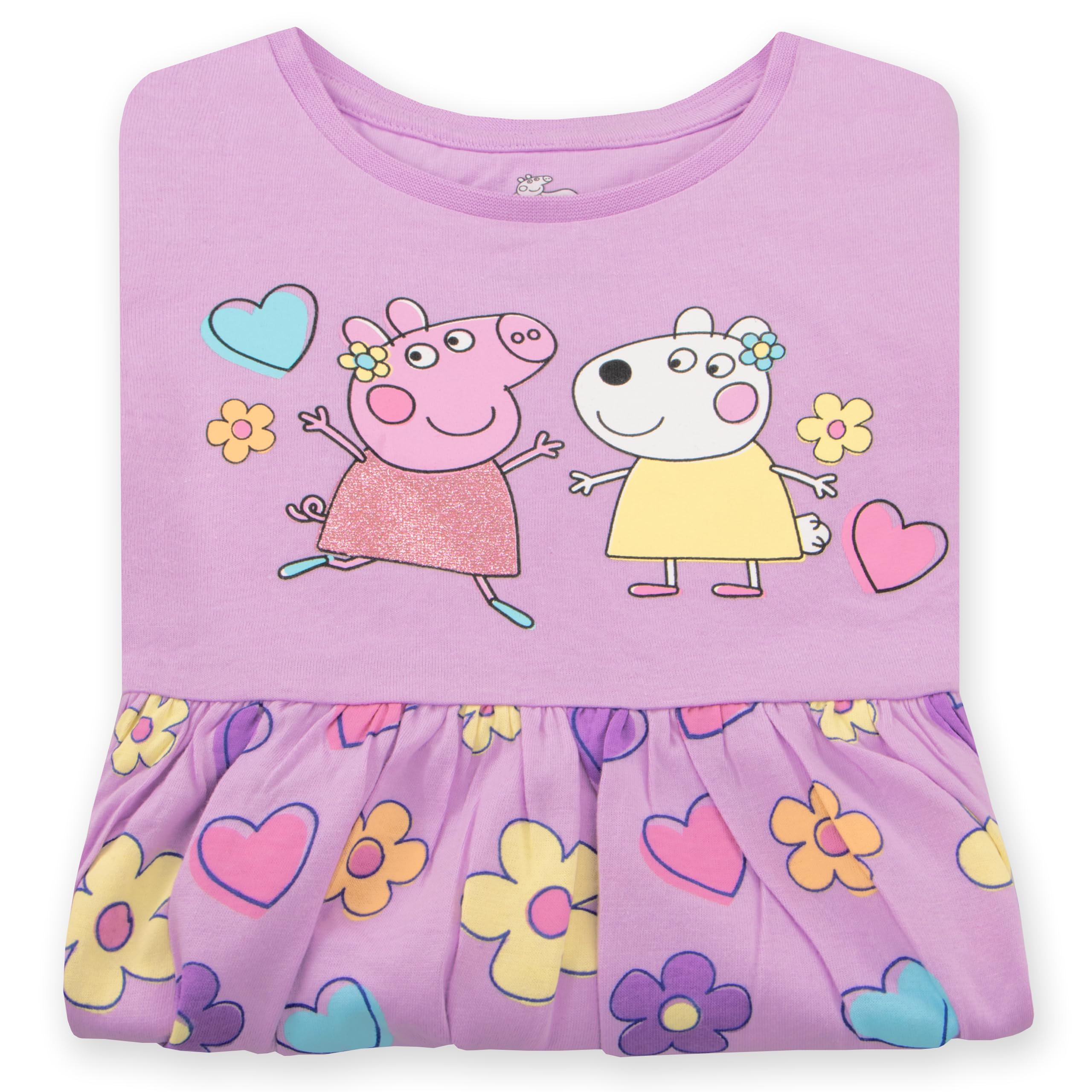Peppa Pig Mädchen Kleid | Baumwolle Kleider Für Mädchen | Kurzarm Sommer Skaterkleid