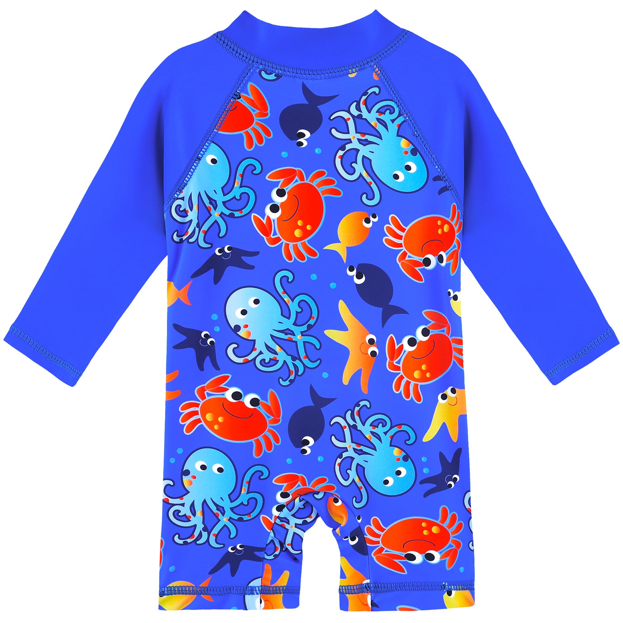 XFGIRLS Maillot De Bain avec Jambes en Pantalon Maillot à Manches Longues Une Pièce Protégé Contre Les UV Convient Aux Enfants De 1 Mois à 6 Ans