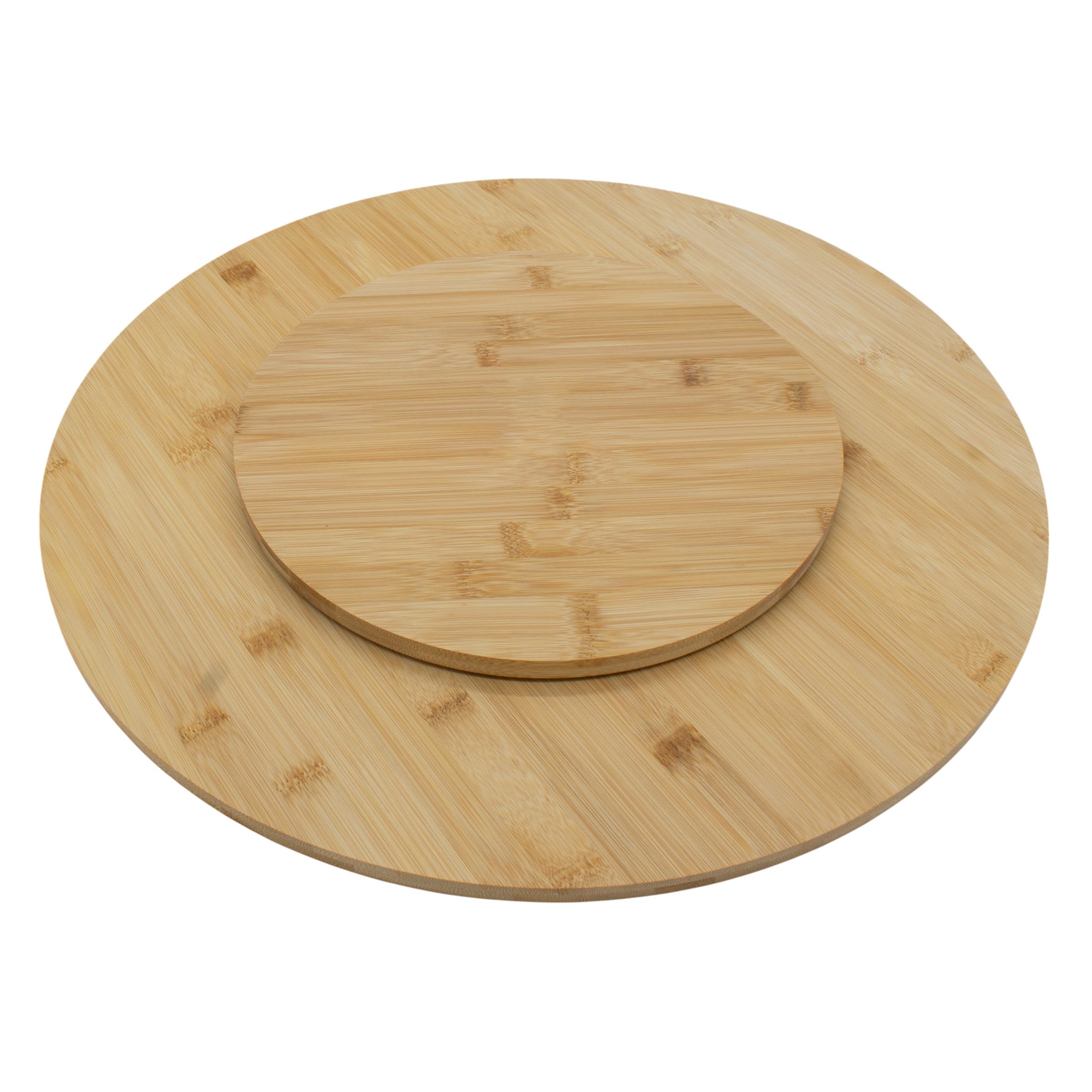 KADAX draaibare serveerschaal, draaiplateau van natuurlijk hout, antibacteriële draaischijf, messenvriendelijke serveerschaal, snackbord om te serveren (ø 25 cm