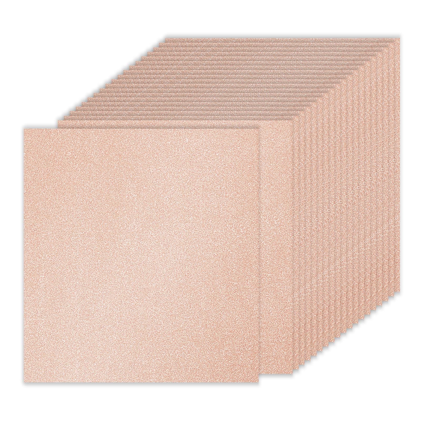 PATIKIL 40Sheets Rose Gold Glitter Cardstock Paper