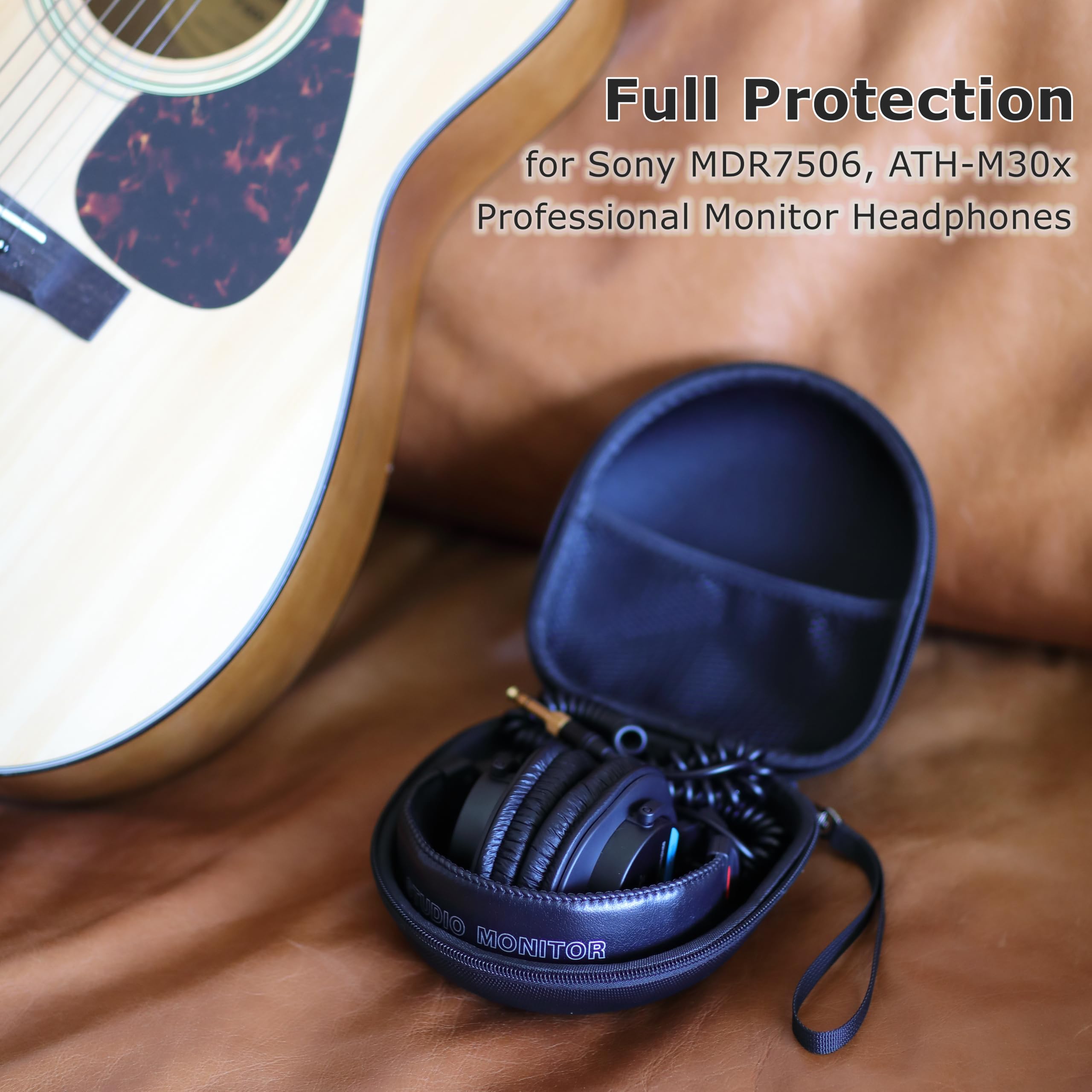 Ginsco Funda rígida compatible con auriculares Bluetooth Beats Solo 4/3/Studio Pro/Studio 3, con Soundcore/BERIBES/TOZO/KVIDIO/SNOY MDR7506/ATH M30X/Marshall Major V, funda para auriculares de viaje