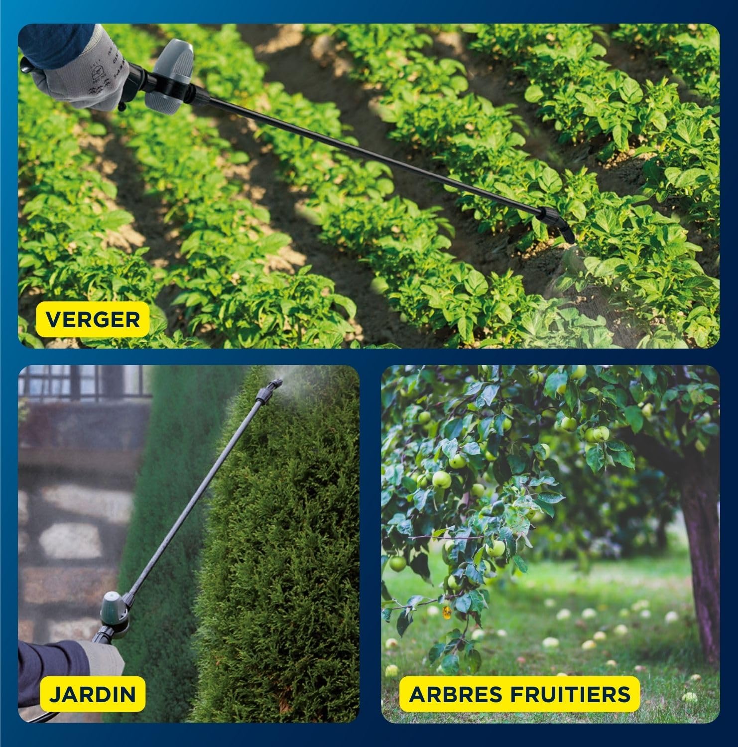 Matabi pulvérisateur de jardin Super Green 16L – Lance fibre de verre – Buses interchangeables – Régulateur de pression – Sangles rembourrées – Réservoir translucide