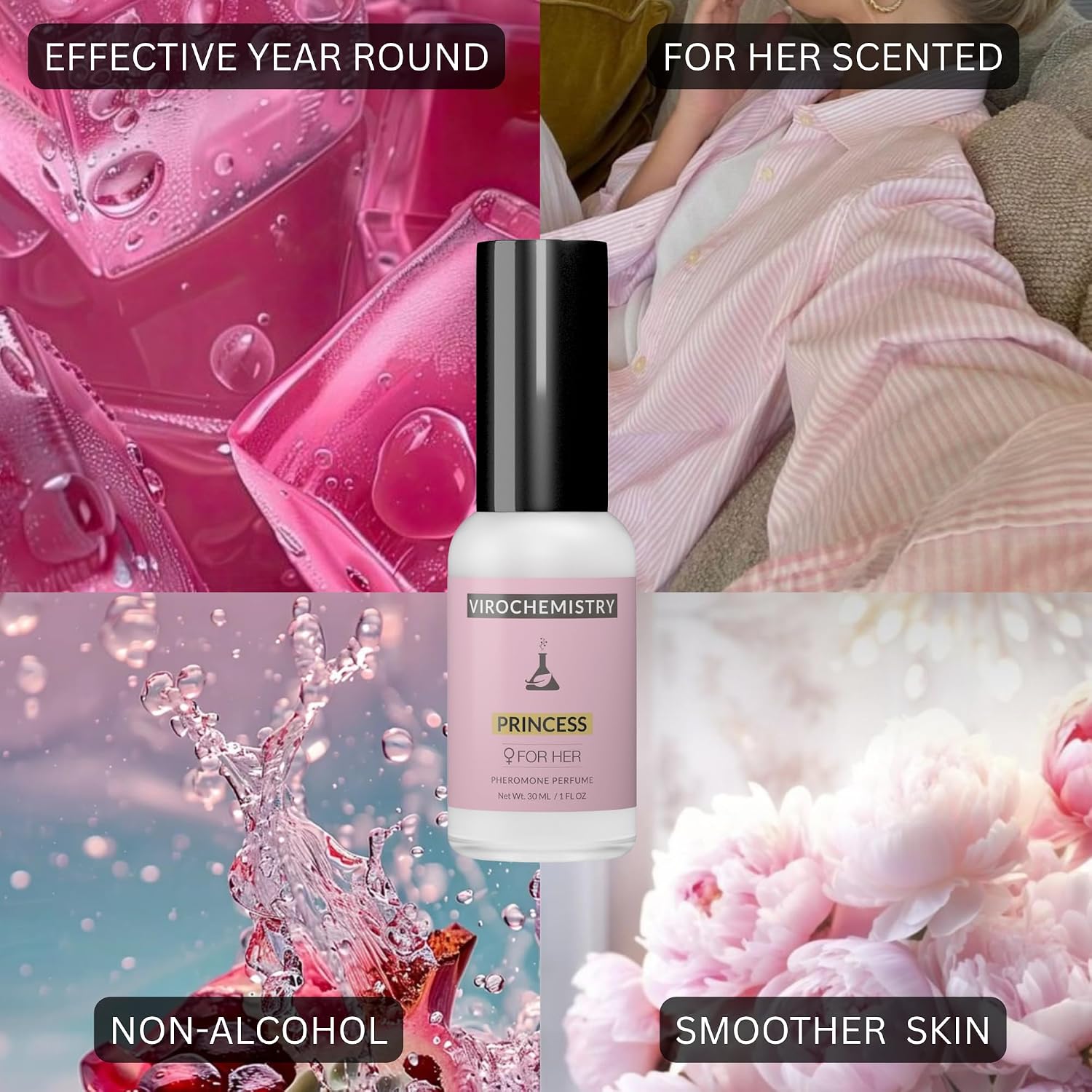 Pheromones For Women (Princess) - Elegant, Ultra Strength Organic Fragrance Body Perfume Spray (1 Fl. Oz Spray) (Human Grade Pheromones to Attract Men) image 4