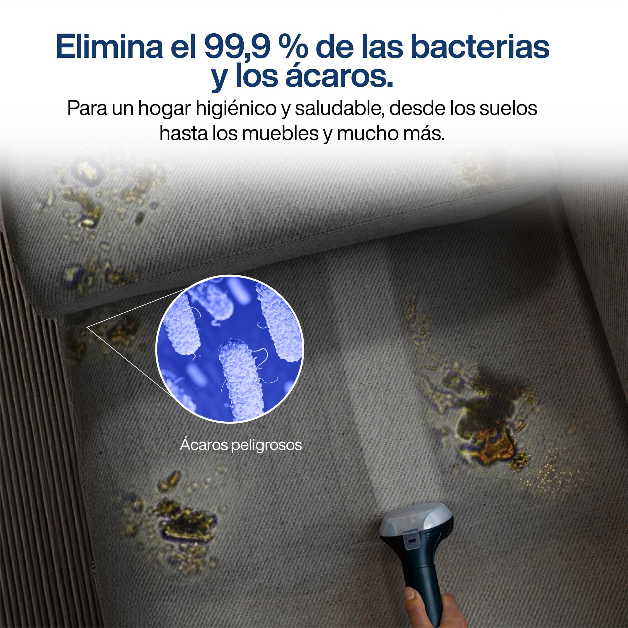 Samako PowerClean Pro 2000W, Limpiador de Alfombras y Tapicerías con Vapor, 8 Accesorios, Grandes Depósitos de Agua, Limpia Sofás, Colchones y Asientos