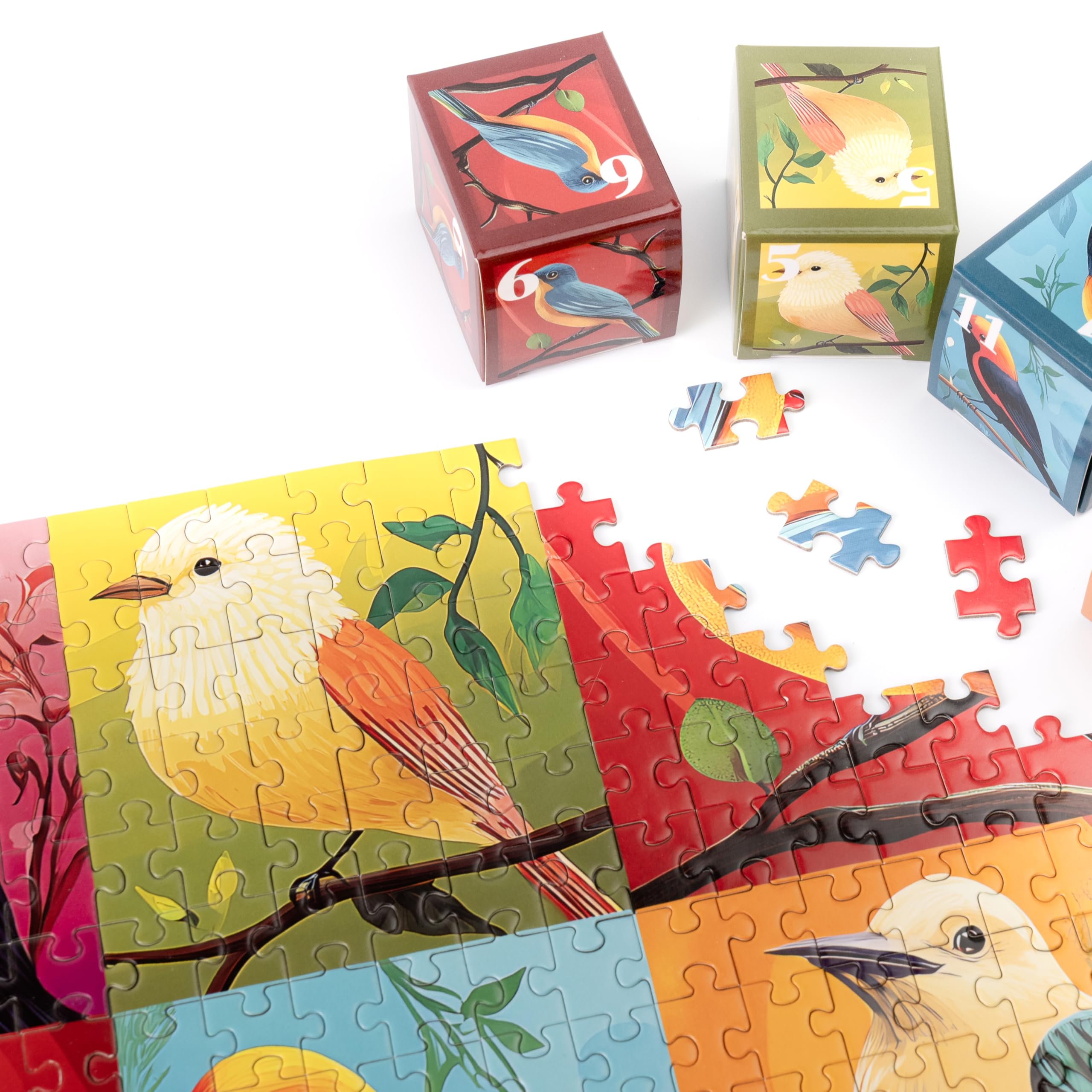 Birds, 24 Mini Pack, 1000 Pieces Puzzles, Calendar Puzzles, Individual Puzzles - Image 2